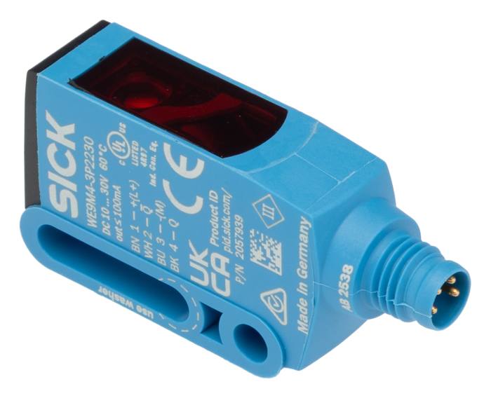 Fotocélula Bloque SICK Haz directo, salida PnP, M8 de 4 contactos, IP67, IP66, IP69K