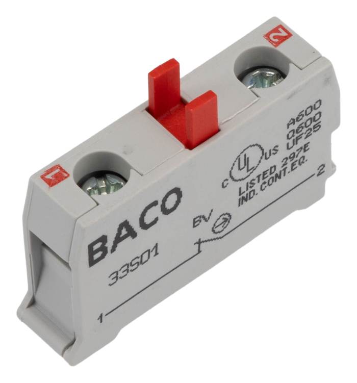 BACO BACO Series Contact Block, 600V, 1 NC