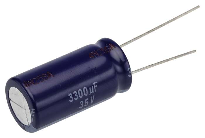 Panasonic 3300 μF Capacitor 35 V dc, Through Hole - ECA1VM332 Radial Lead