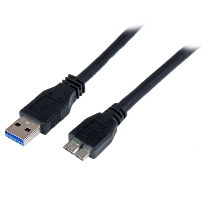StarTech.com USB 3.0, Male USB Type A to Male Micro USB Type B, Black, 1 m