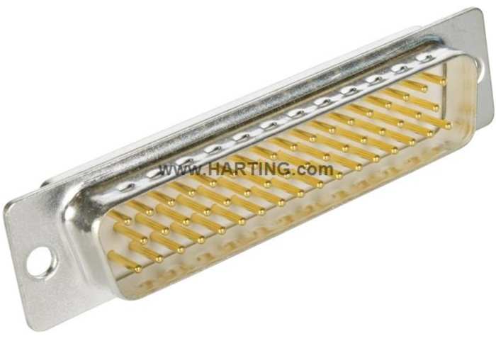 HARTING D-Sub 50 Way Straight 2.77 mm Pitch Panel Mount D-Sub Connector Male