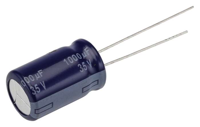 Panasonic 1000 μF Capacitor 35 V dc, Through Hole - ECA1VM102 Radial Lead