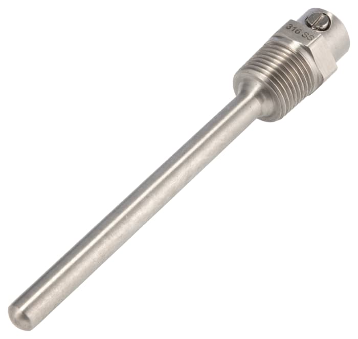 RS PRO Thermowell for Use with PT100 + 10K3A1 Thermocouple, RoHS Compliant Standard