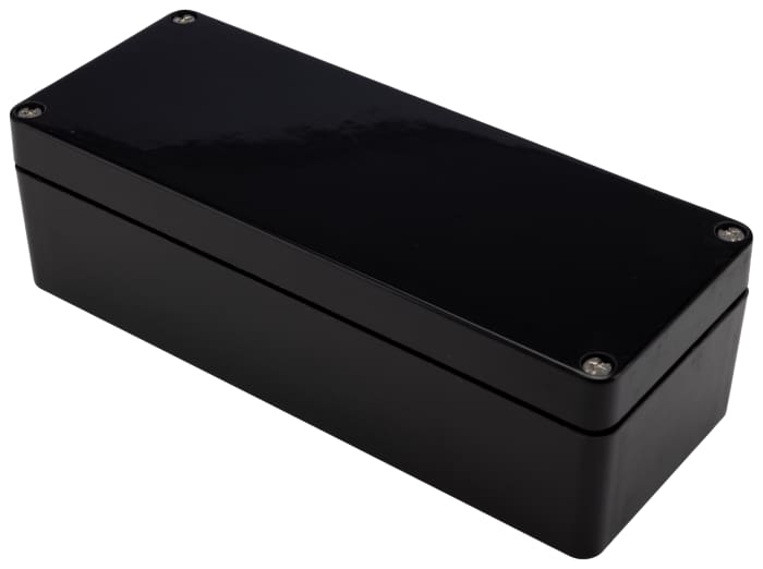 RS PRO Black Fibreglass Reinforced Polyester Junction Box, IP66, IECEx, ATEX, 190 mm, 75mm 55 mm