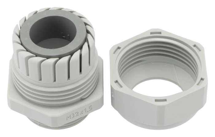HARTING Han CGM-P Series Grey Thermoplastic Cable Gland, M32 Thread, 13 mm min., 18 mm max., IP68