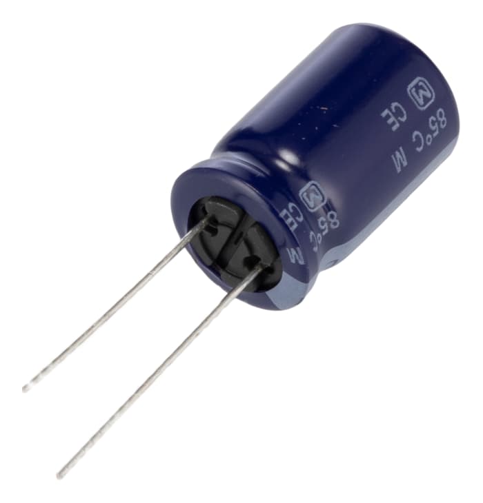 Panasonic 2200 μF Aluminium Electrolytic Capacitor 16 V dc, Through Hole Radial Lead
