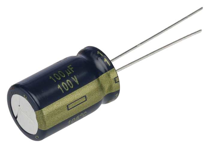 Panasonic 100 μF Capacitor 100 V dc, Radial, Through Hole - EEUFC2A101 Radial Lead