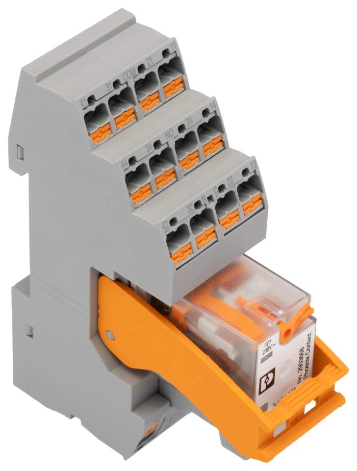 Módulo de relé Phoenix Contact RIF-2-RPT-LV-230AC/2X21, DPDT, 230V ac, Carril DIN