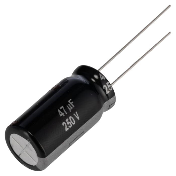 Panasonic 47 μF Capacitor 250 V dc, Through Hole - EEUEE2E470 Radial Lead