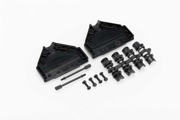MH Connectors MHDTPPK Series ABS Straight D-Sub Backshell, 37 Way Strain Relief