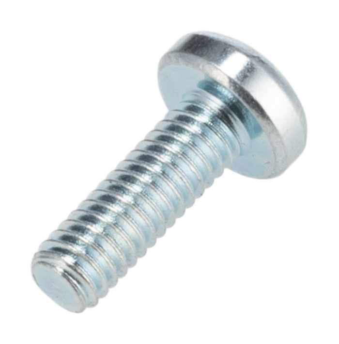 RS PRO Bright Zinc Steel Pan Tamper Proof Security Screw, M4 x 12 mm