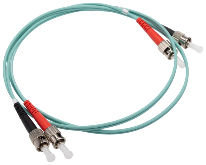 Molex CES ST to to ST Fibre Optic Cable Low Smoke Zero Halogen, Light Blue, 1 m
