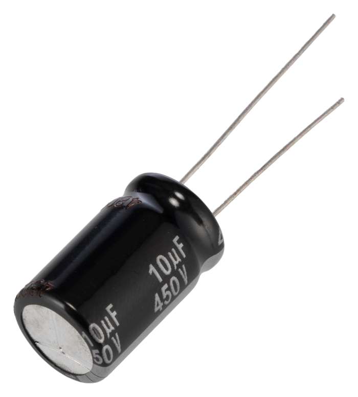 EEUED2W100 Panasonic | Panasonic 10 μF Capacitor 450V dc, Radial ...