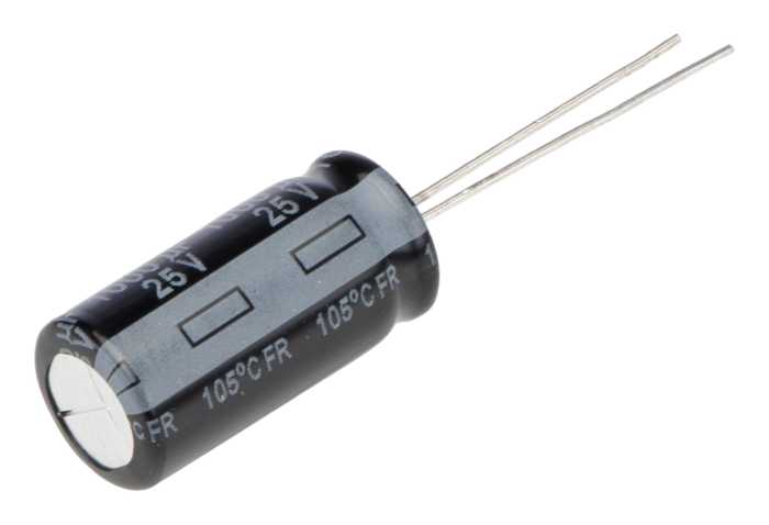 Panasonic 1000 μF Aluminium Electrolytic Capacitor 25 V dc, Through Hole - EEUFR1E102 Radial Lead