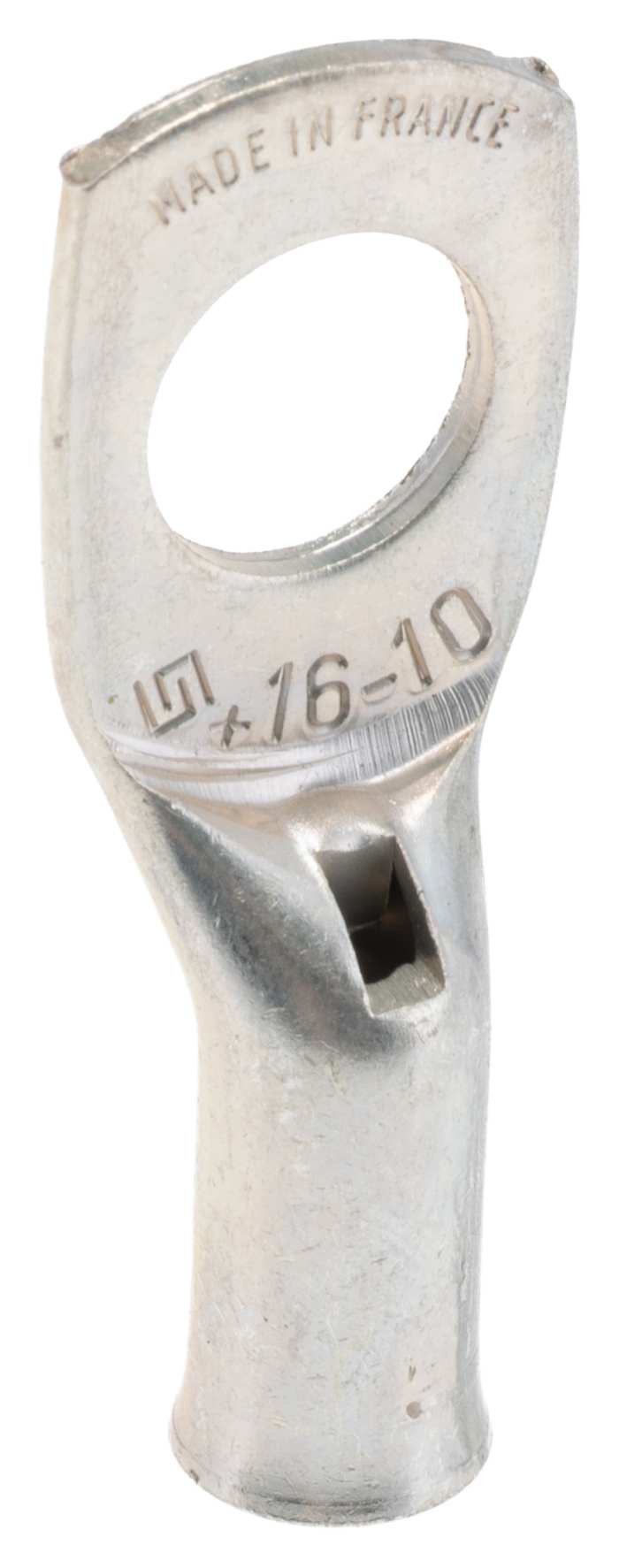 TE Connectivity, XCT Uninsulated Ring Terminal, 10 mm Stud Size 5 AWG 5 AWG Wire Size, Grey