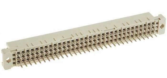 HARTING 09 03 64 Way 2.54 mm Pitch, Type C/2, Type Solder Class Class C2, 3 Row Female, Straight DIN 41612 Connector