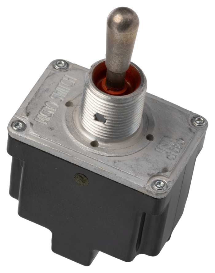 Honeywell Toggle Switch, Bushing Mount, On-On-On, DPDT, Screw Terminal, 277 V ac