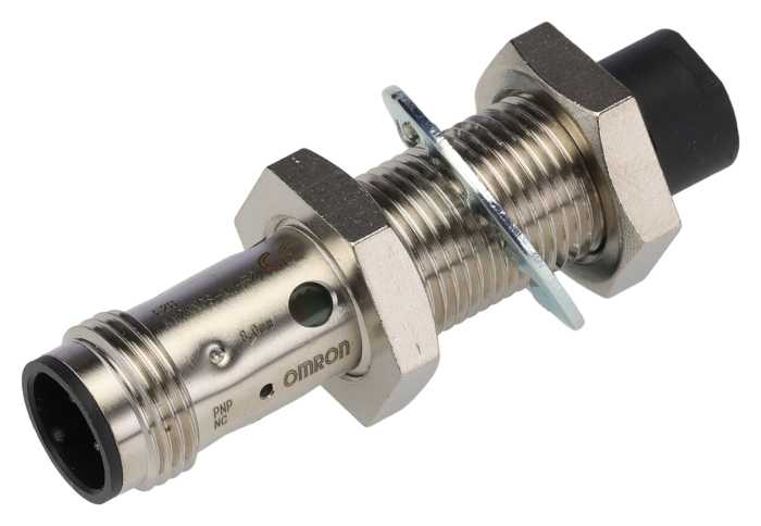 Omron E2B-M12KN08-M1-B2 Threaded Barrel Proximity Sensor, M12 PNP E2B 32V 30 mm 30 V dc 200 mA