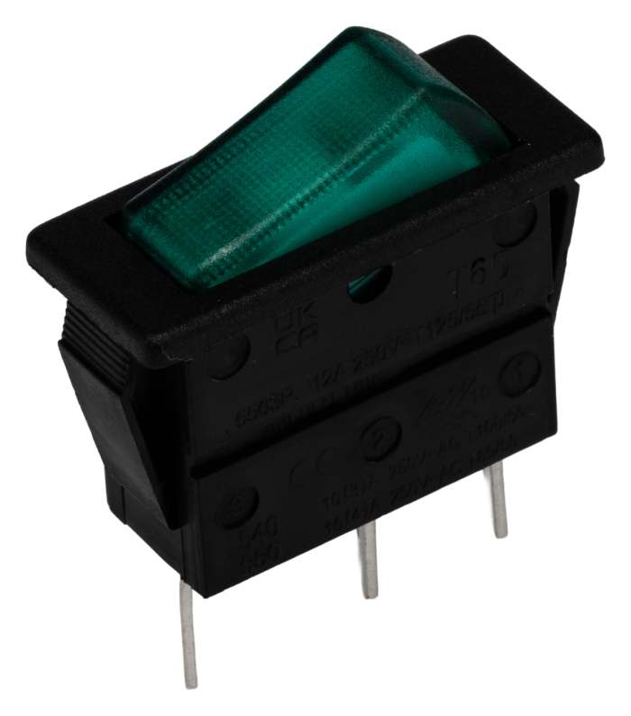 Arcolectric (Bulgin) Ltd Illuminated SPST, On-Off On-None-On Rocker Switch Panel