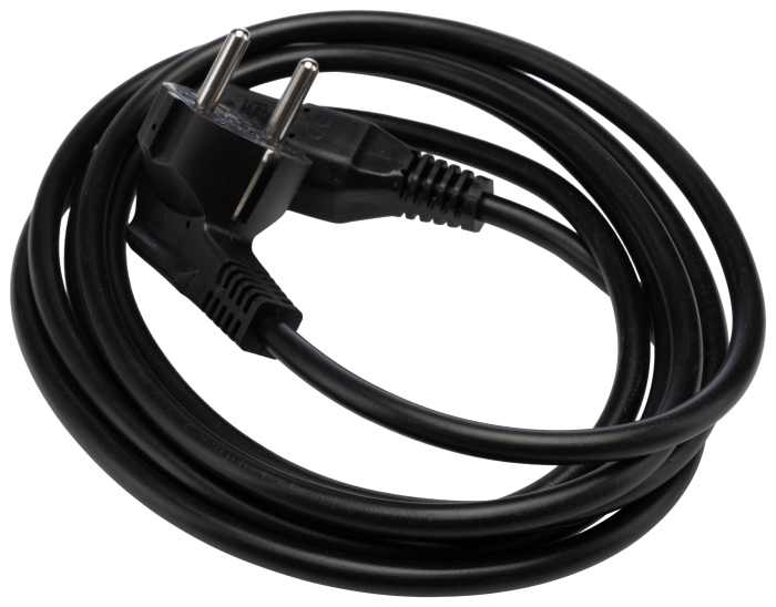 Cable de alimentación RS PRO RS PRO Negro de 2.5 m, con. A IEC C13, Recta Cloruro de polivinilo, con. B CEE 7, 25V