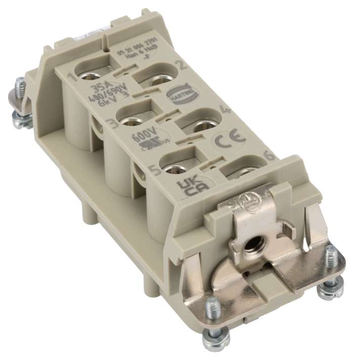 Contact pour connecteur d'alimentation robuste série Han HSB HARTING Femelle, 7 contacts, 35 A