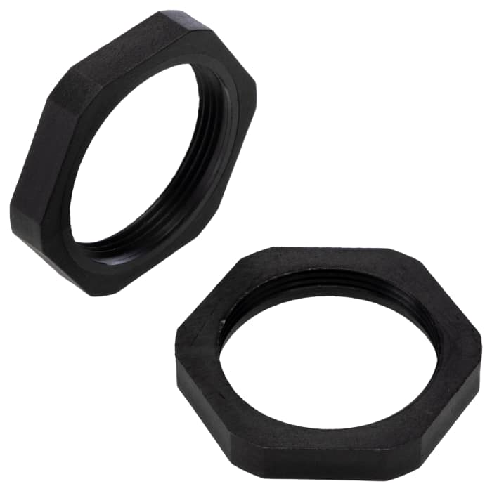 CMP Black Nylon Cable Gland Locknut, PG29 Thread