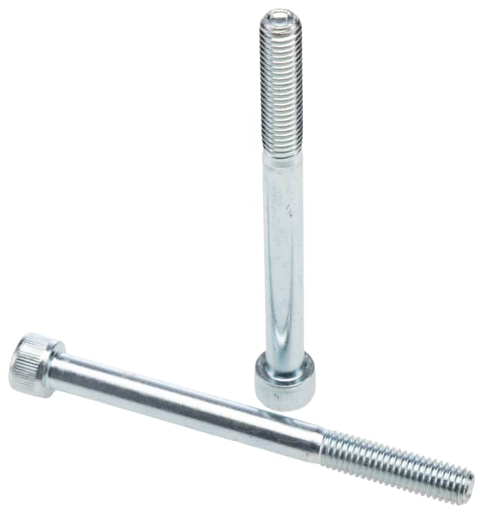 RS PRO Bright Zinc Steel Hex Socket Cap Screw, Hex, M8 x 90 mm