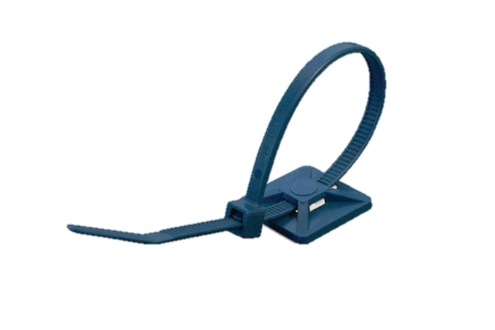 HellermannTyton Blue Screw Cable Tie Mount 4.7 mm x 28mm x 28 mm