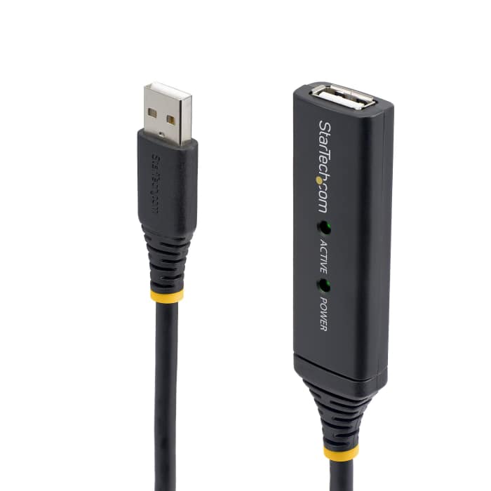 StarTech.com USB 2.0, Male USB 2.0 Type A to Female USB 2.0 Type A, Black, 15 m
