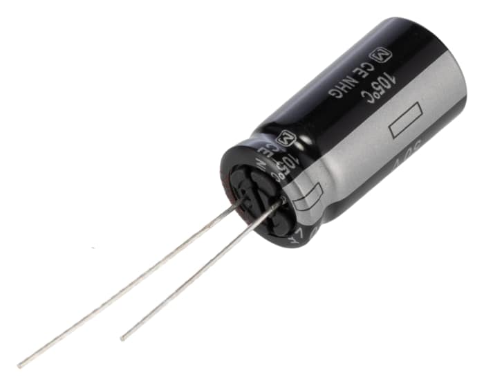 Panasonic 1000 μF Aluminium Electrolytic Capacitor 50 V dc, Through Hole Radial Lead