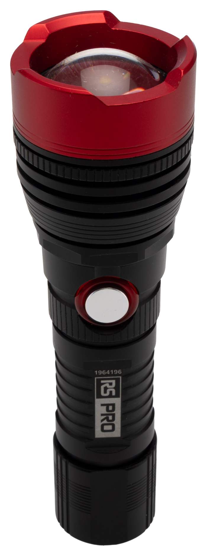 RS PRO LED Torch Red, Black 600 lm, 163 mm
