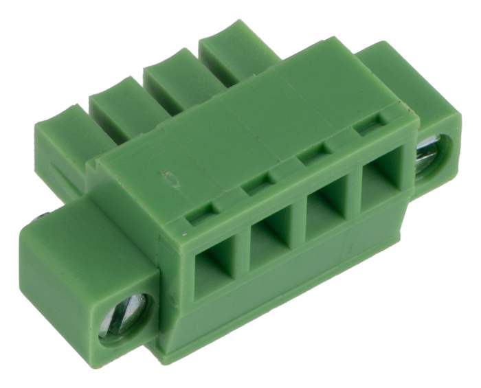 Conector de montaje en PCB Recta RS PRO serie XY2500 4 contactos 1 filas, Orificio pasante Recubierto
