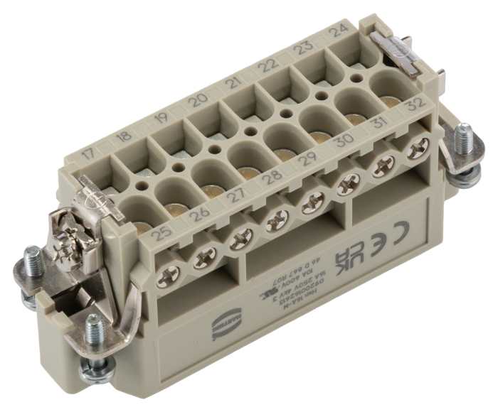 09200162613 HARTING | HARTING RF Terminator, 16 A, Han A Series Male ...