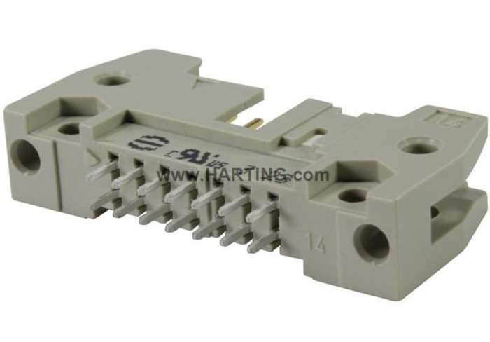 HARTING Konektor PCB, řada: SEK 18, Vodič-deska, počet kontaktů: 64, počet řad: 2, rozteč: 2.54 mm, orientace těla: