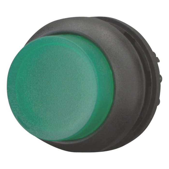 Eaton RMQ Titan M22 Series Illuminated Push Button Switch, Panel, 22 mm Cutout Green, 1 NO/1 NC, IP67, IP69K