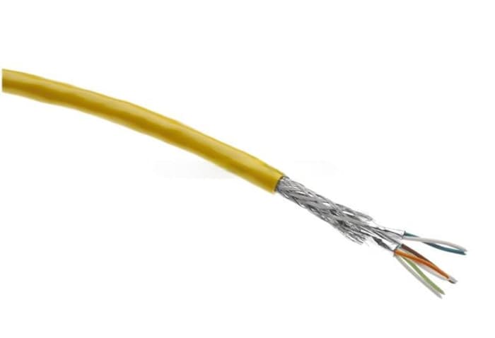 HARTING, 50 m Cat6a Ethernet Cable, Yellow, Shielded Screened Polyurethane Sheath