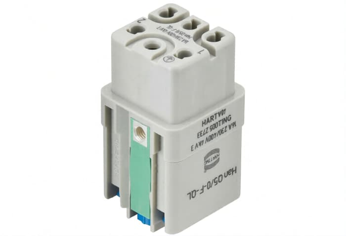 HARTING Heavy Duty Power Connector Insert, 16 A, 0912 Series Female, 5 Contacts