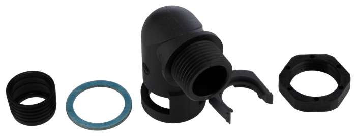 PMA Conduit Black, Cable Conduit Fitting, 12 mm Nominal Size, PG11, Polyamide 6, Black IP68  rating