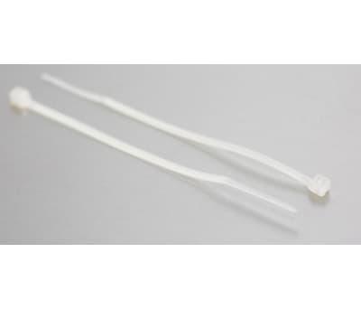 Product image for CABLE TIE, 100X2.5MM WHITE