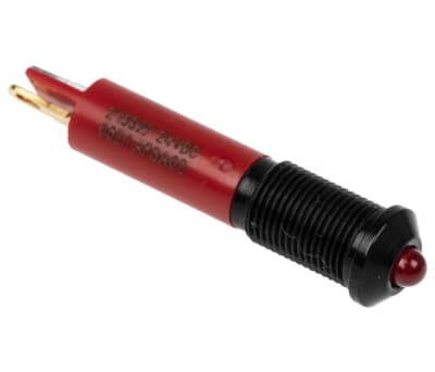 Product image for RS PRO Red Indicator, 24V dc, 6mm Mounting Hole Size, Solder Tab Termination