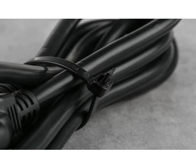 Product image for BLACK NYLON CABLE TIE, 368X4.8MM