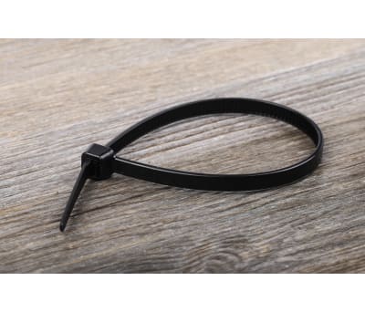 Product image for CABLE TIE,188 X 4.8,BLACK,PACK 1000