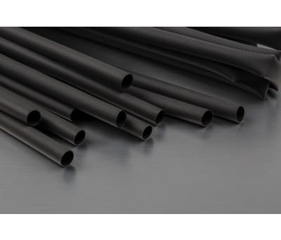 Product image for BLACK STD HEATSHRINK SLEEVE,6.4MM BORE