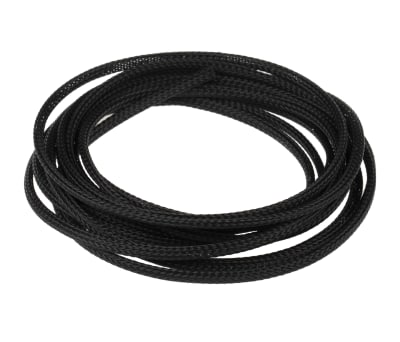 Product image for BLACK EXPANDABLE BRAIDED SLEEVE,5MM DIA