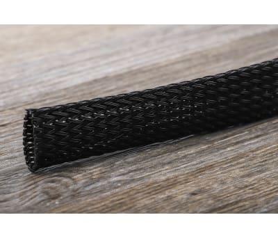 Product image for BLACK EXPANDABLE BRAIDED SLEEVE,15MM DIA
