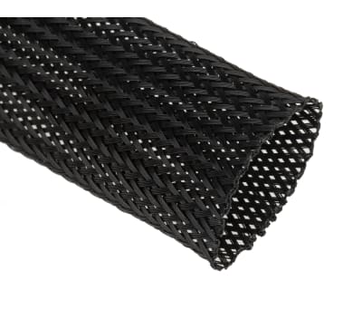 Product image for BLACK EXPANDABLE BRAIDED SLEEVE,30MM DIA