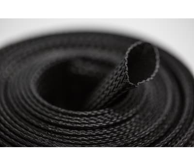 Product image for BLACK EXPANDABLE BRAIDED SLEEVE,30MM DIA
