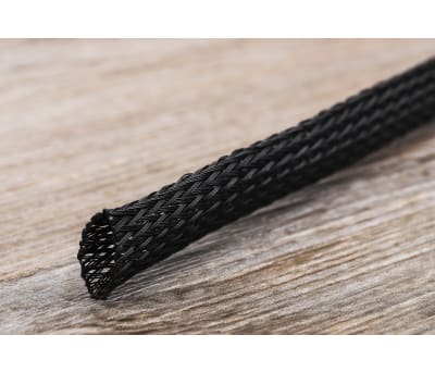 RS PRO Expandable Braided Cable Sleeve, 15mm Diameter