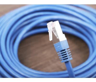 RS PRO Cat6 Male RJ45 to Male RJ45 Ethernet Cable, S/FTP, Blue PVC Sheath,  5m