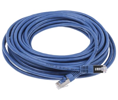 RS PRO Cat6 Male RJ45 to Male RJ45 Ethernet Cable, S/FTP, Blue PVC